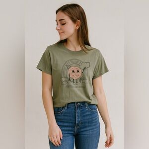 American Eagle Cherry Relaxed Fit T-Shirt M NWT